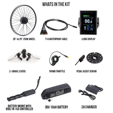 Load image into Gallery viewer, UK Stock - 26” and 28" 250w ebike kit with Battery
