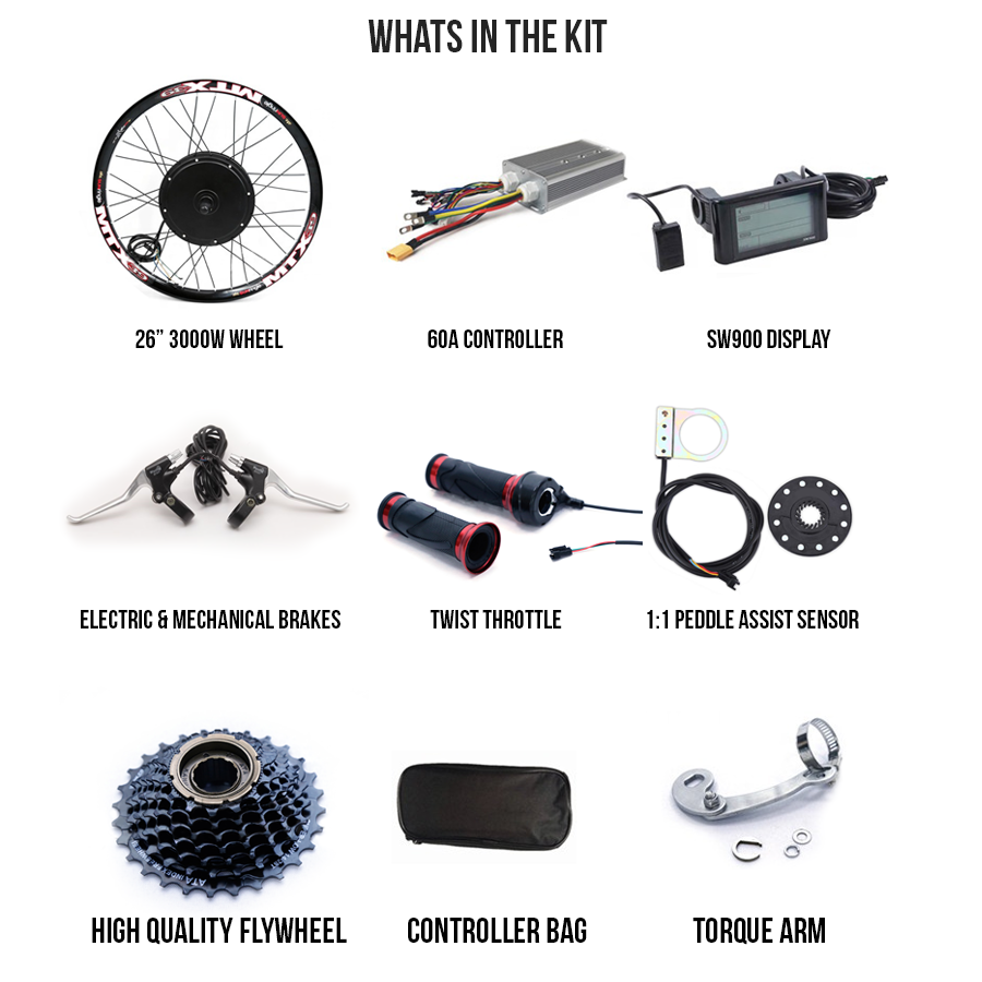 Solosbikes 72V 3000w E bike conversion kit UK Stock